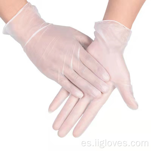 Guantes de PVC sin polvo Guantes transparentes desechables transparentes